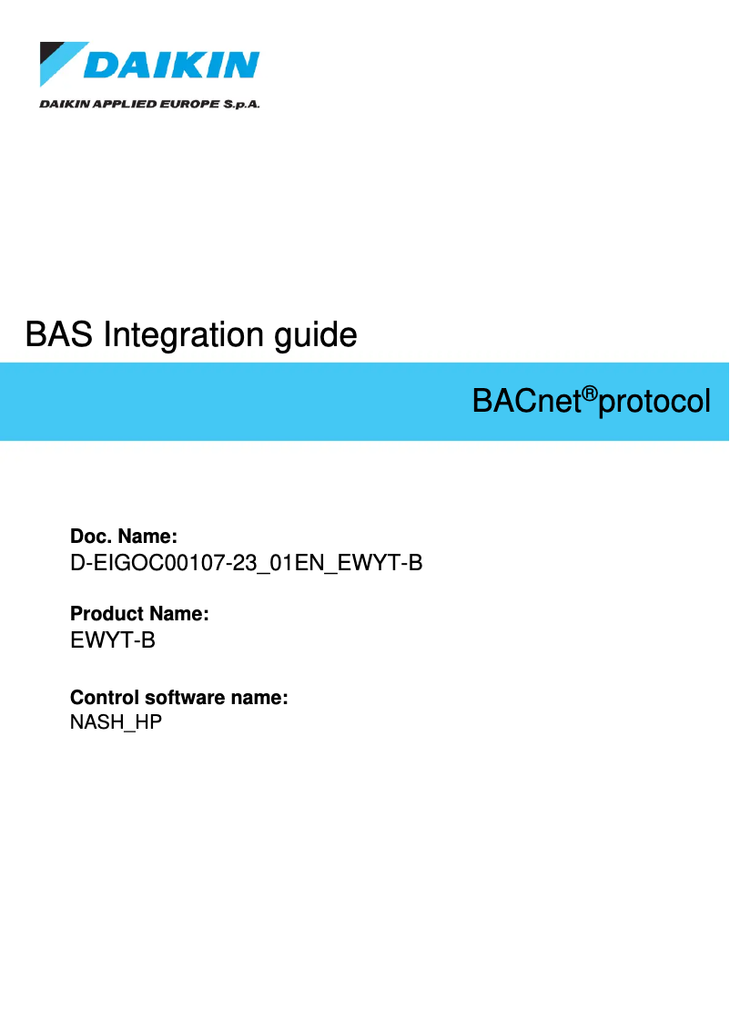 Imagen de la primera página del manual del dispositivo EWYT255B-SRA2