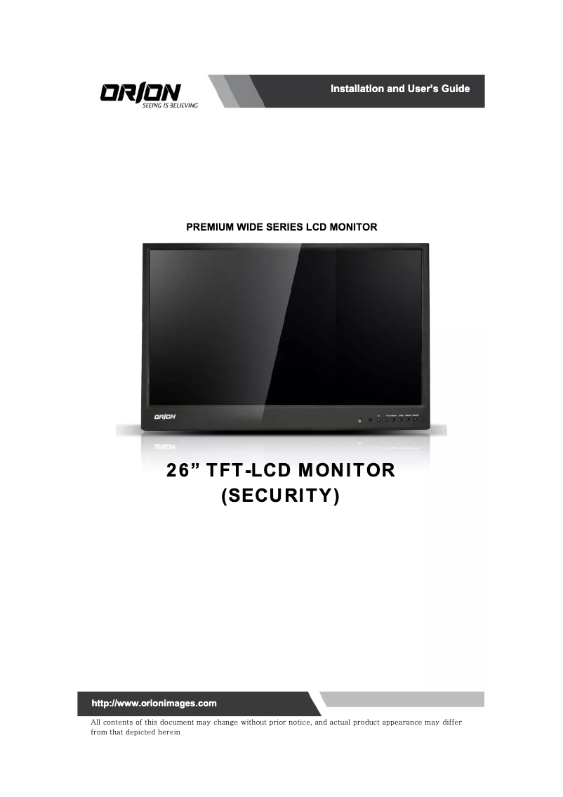 Página 1 del manual Manual de usuario Orion Premium 26RTC