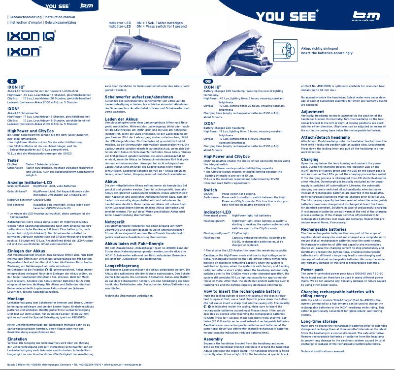 Imagen de la primera página del manual del dispositivo IXON IQ
