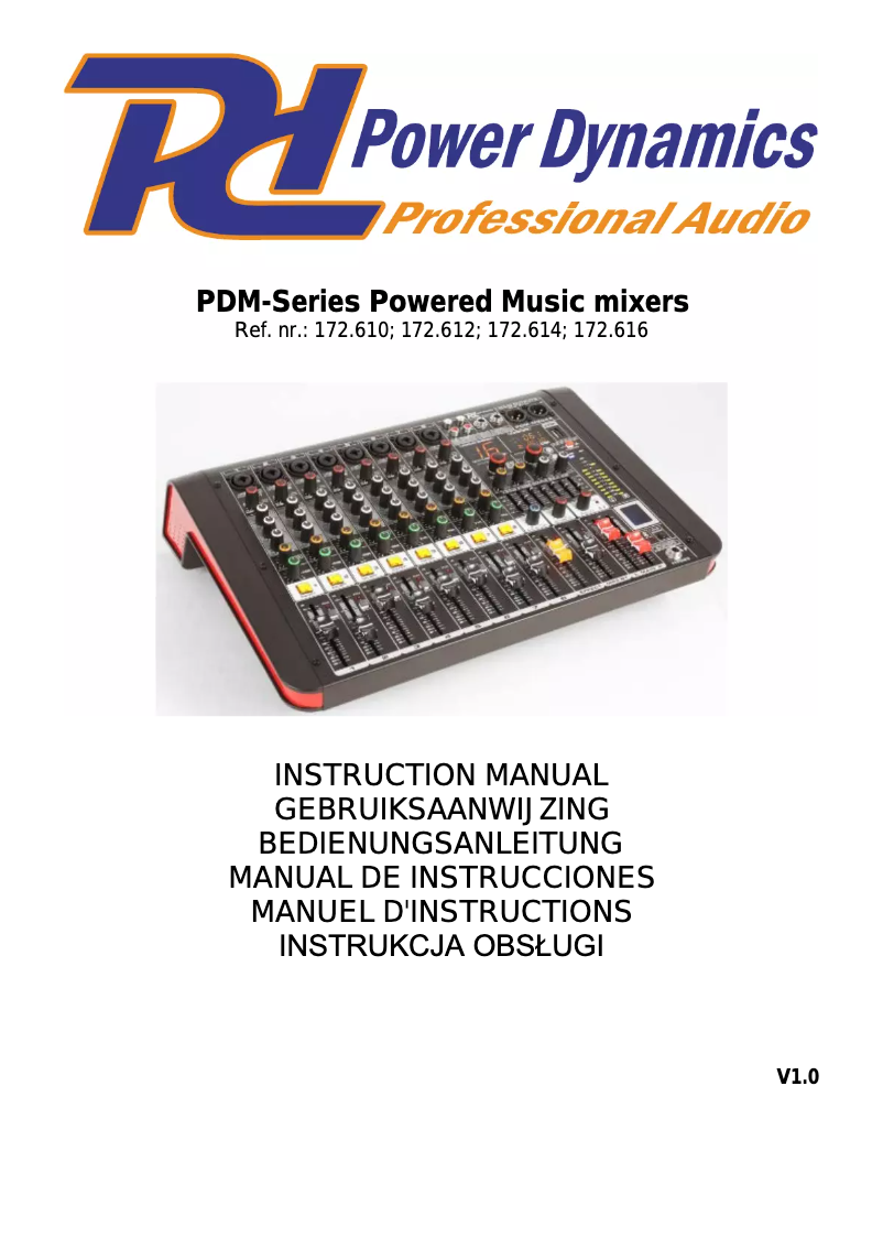 Imagen de la primera página del manual del dispositivo PDM-M804A