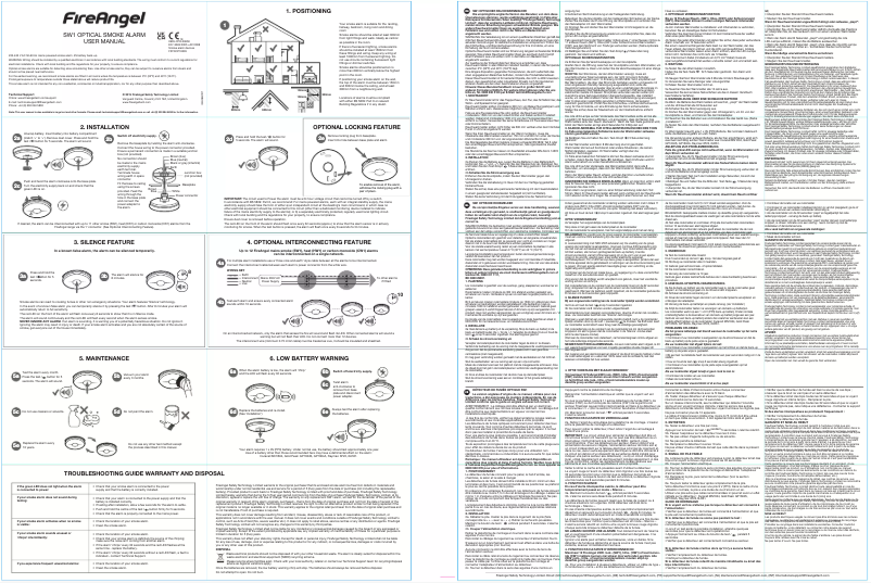 Imagen de la primera página del manual del dispositivo SW 1