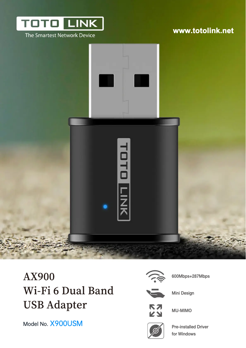 Página 1 del manual Manual de usuario Totolink X900USM