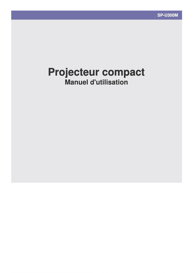 Página 1 del manual Manual de usuario Samsung SP-U300M