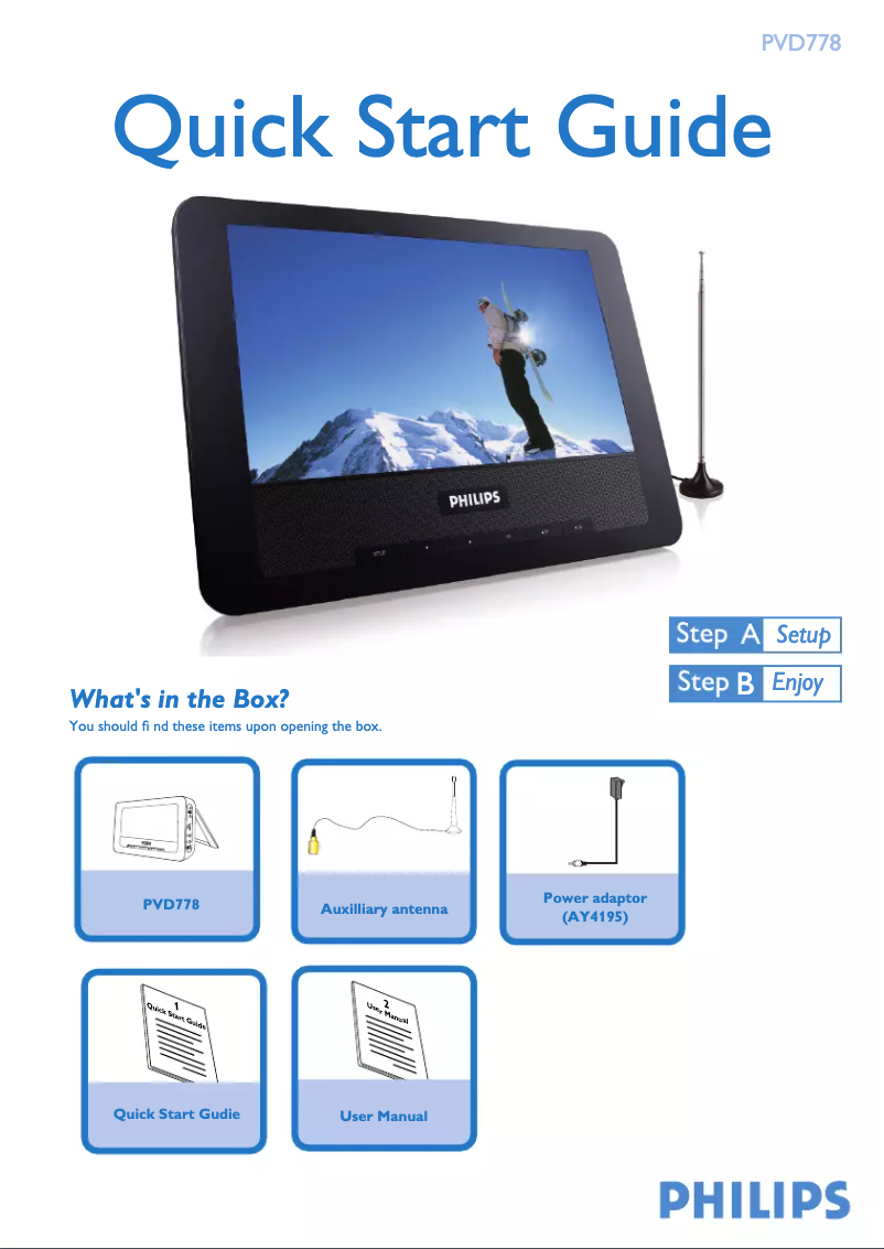 Imagen de la primera página del manual del dispositivo PVD778