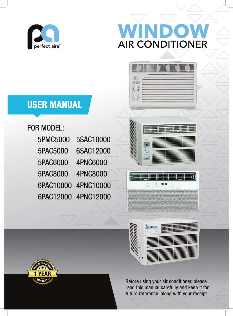 Página 1 del manual Manual de usuario Perfect Aire 4PNC10000
