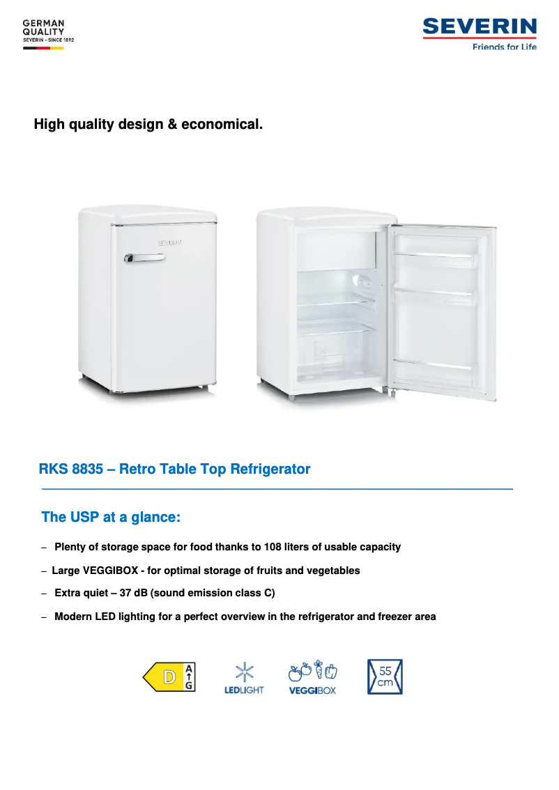 Imagen de la primera página del manual del dispositivo RKS 8835