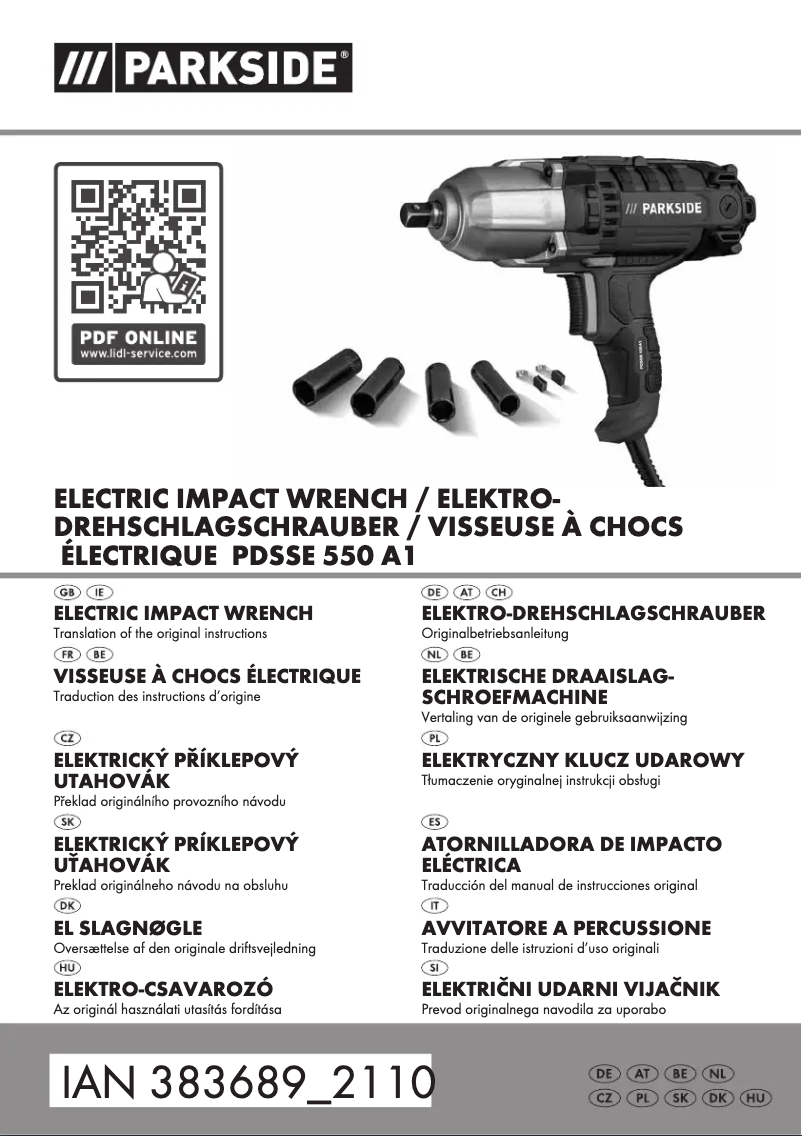 Página nº 1 - Manual de usuario Parkside PDSSE 550 A1