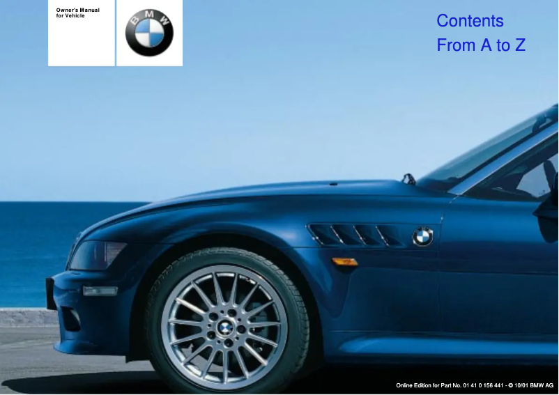 Página 1 del manual Manual de usuario BMW Z3 (2002)