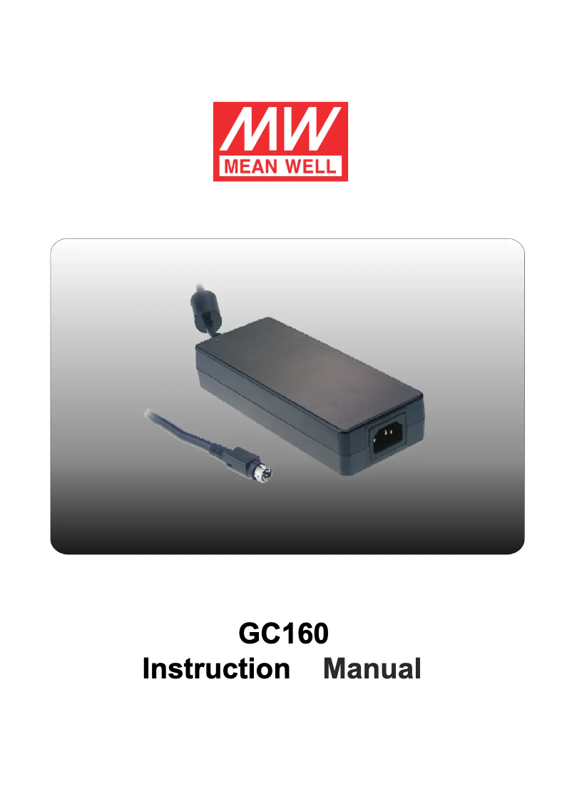 Página 1 del manual Manual de instrucciones Mean Well GC160A12-R7B