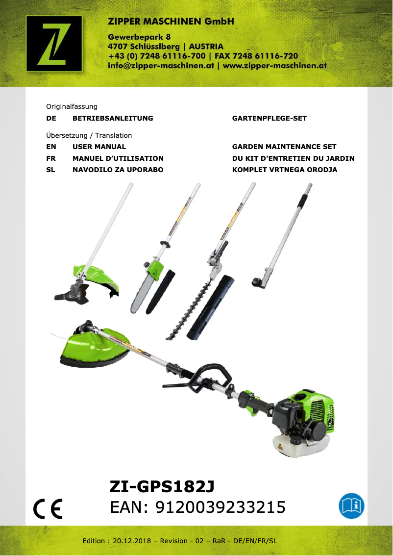 Página 1 del manual Manual de usuario Zipper ZI-GPS182J