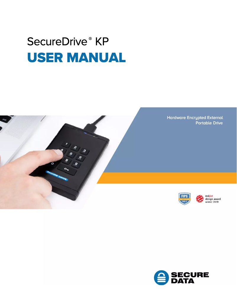 Imagen de la primera página del manual del dispositivo SecureDrive KP