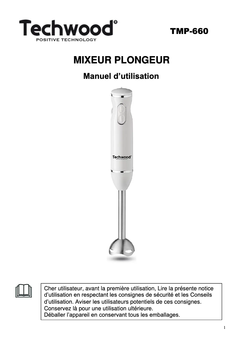 Página 1 del manual Manual de usuario Techwood TMP-660