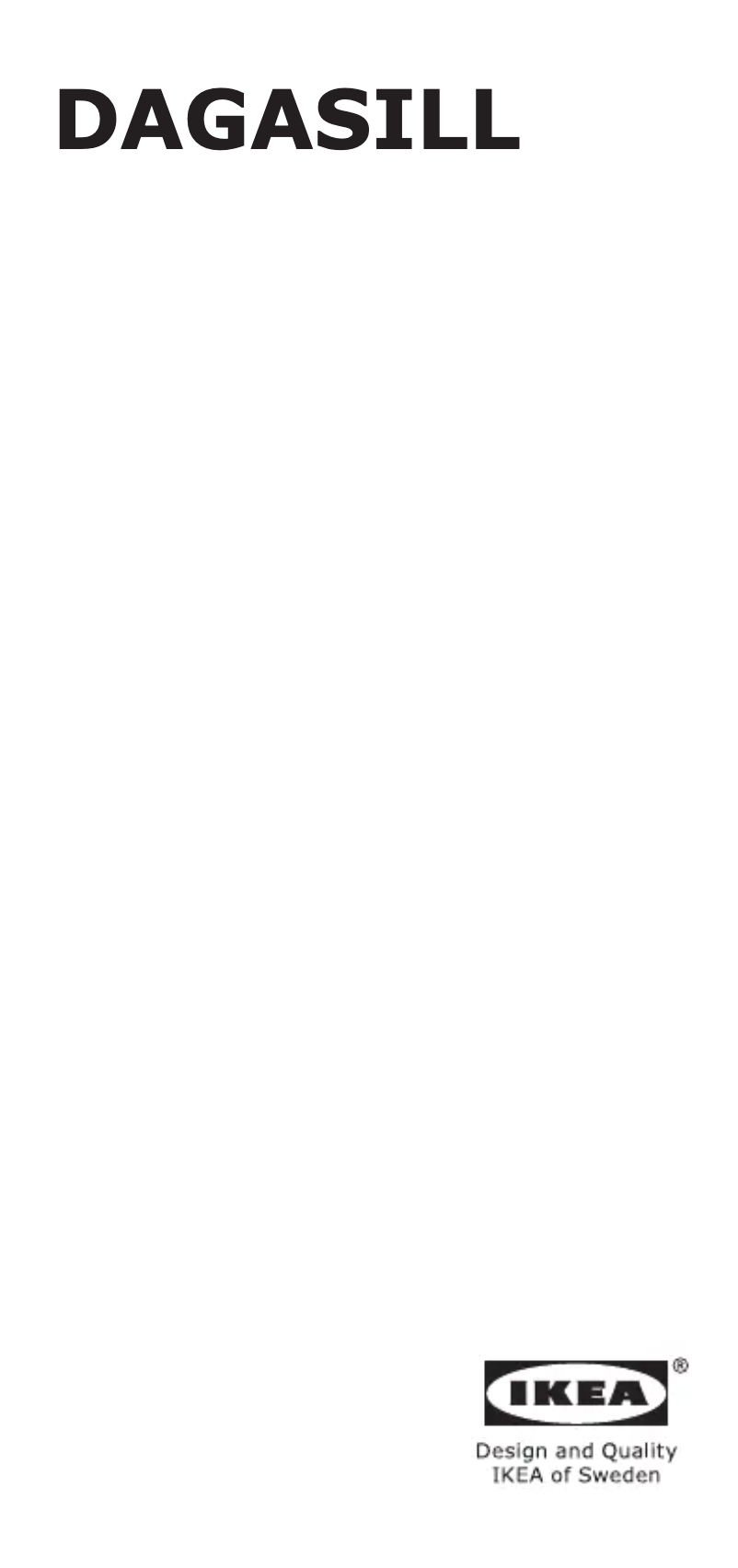 Página 1 del manual Manual de usuario Ikea DAGASILL 805.336.12