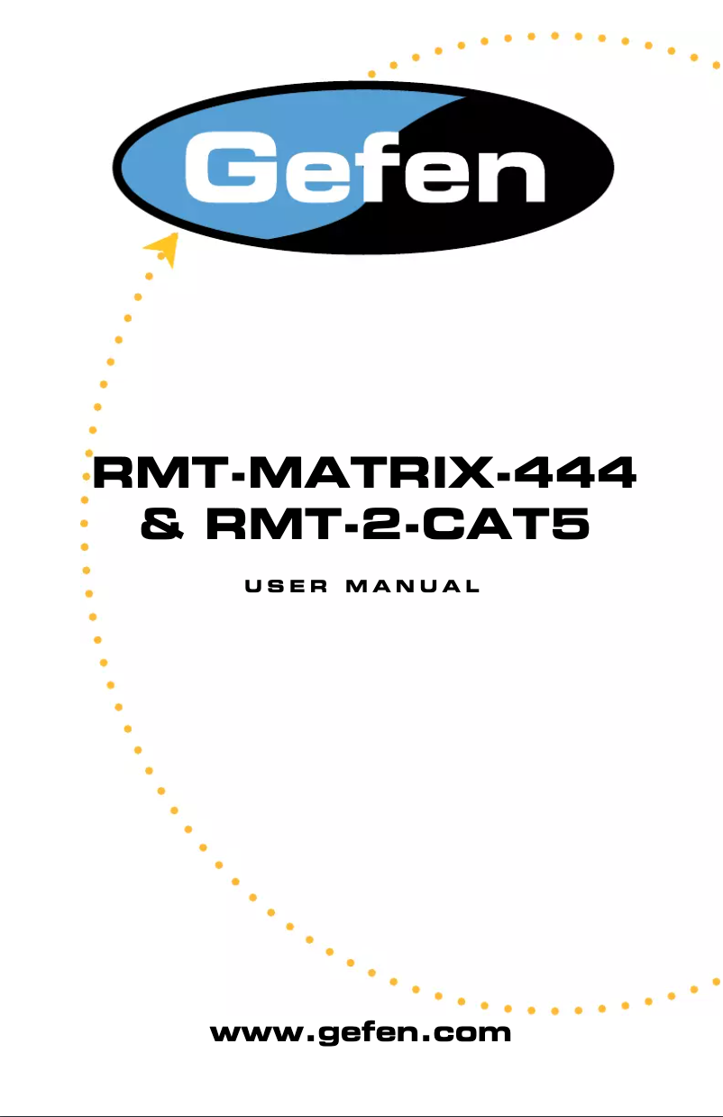 Página nº 1 - Manual de usuario Gefen EXT-RMT-MATRIX-444