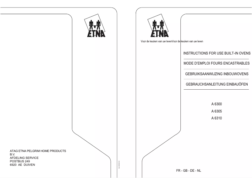 Imagen de la primera página del manual del dispositivo A6305FT