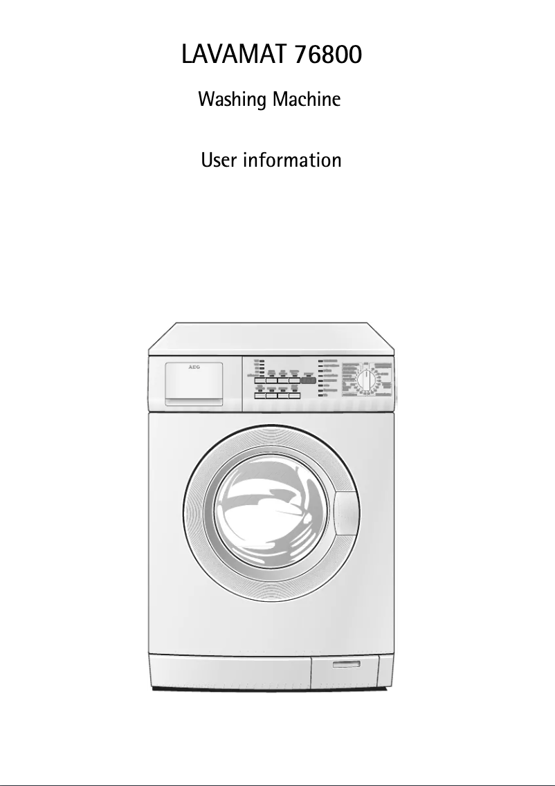 Página 1 del manual Manual de usuario AEG Lavamat 76800