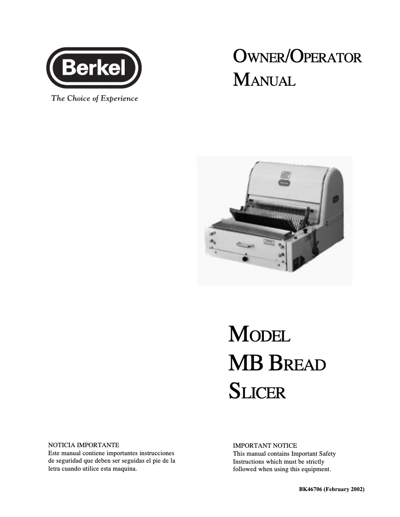 Imagen de la primera página del manual del dispositivo MB3