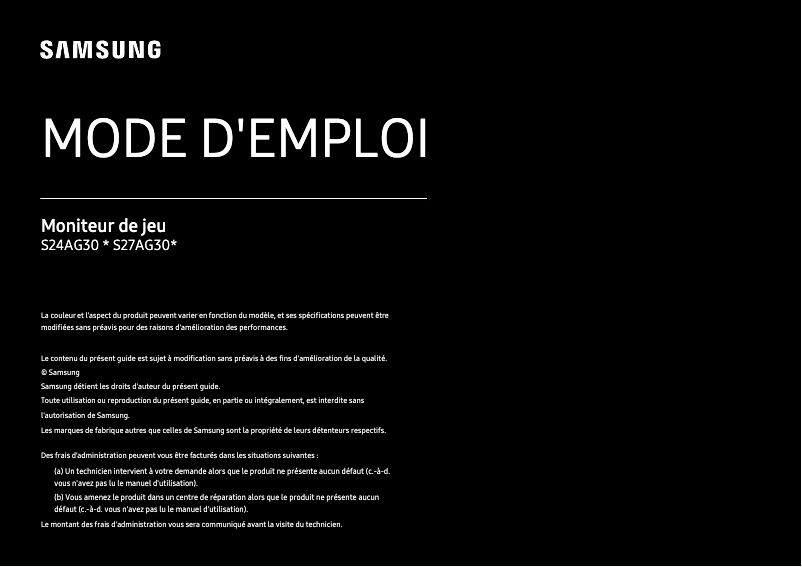 Imagen de la primera página del manual del dispositivo S24AG302NU