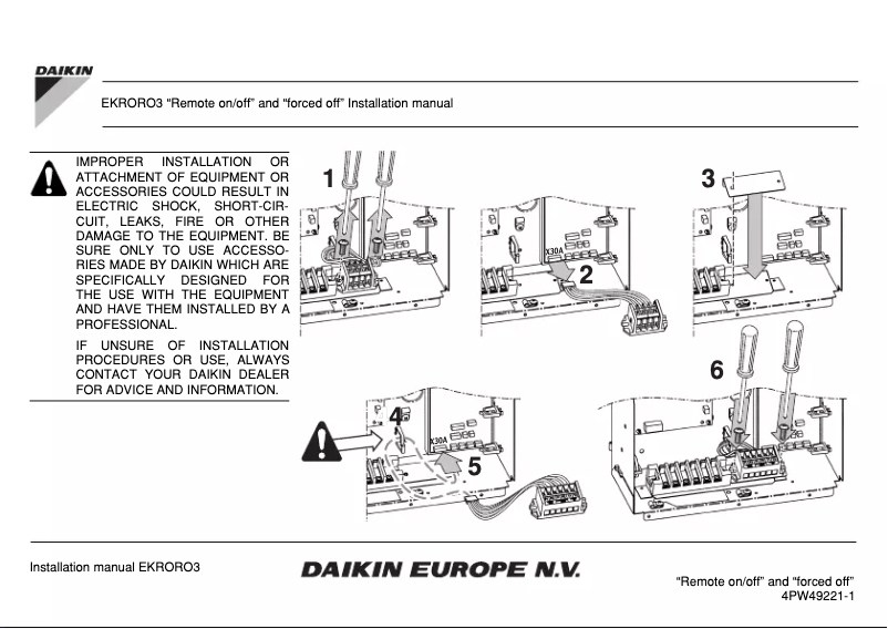 Imagen de la primera página del manual del dispositivo EKRORO3