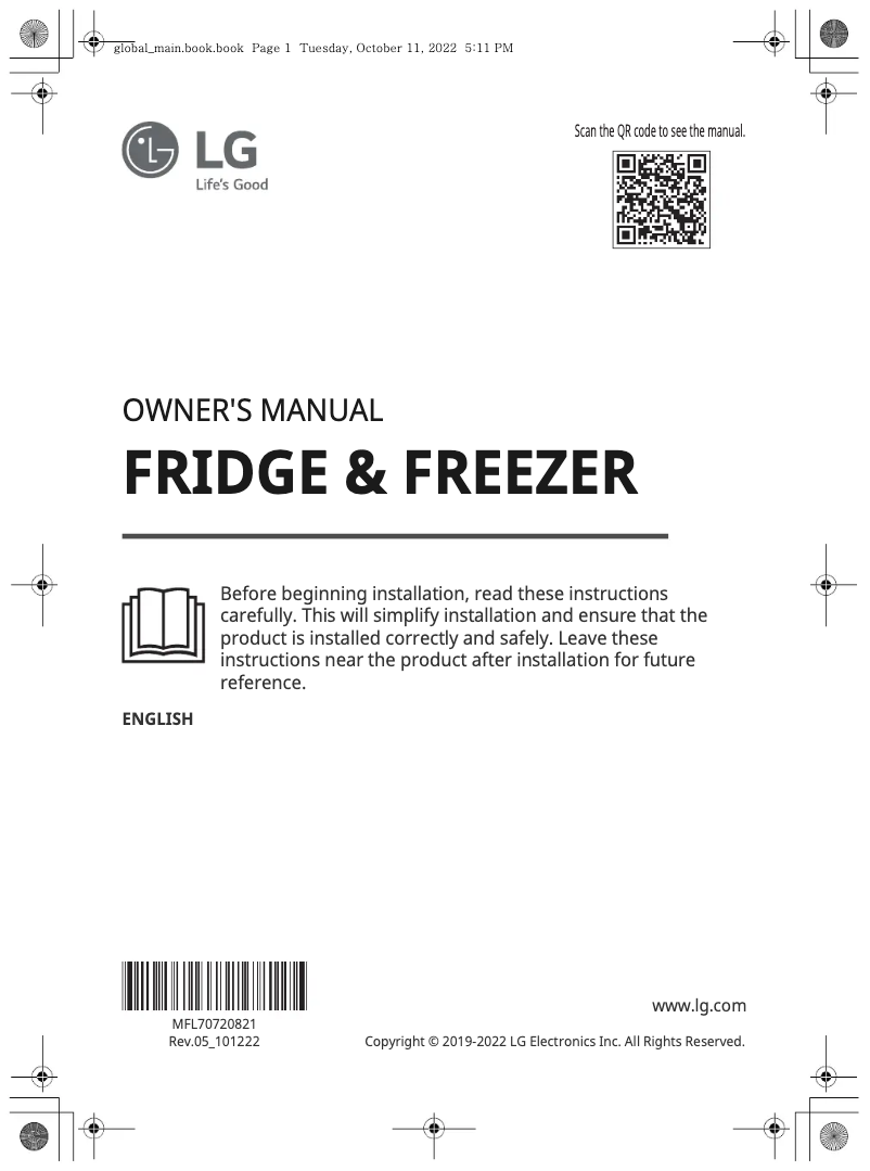 Página nº 1 - Manual de usuario LG GC-B529NLCZ