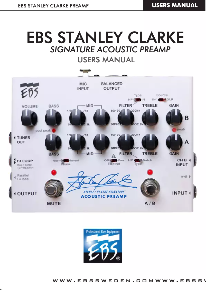 Página 1 del manual Manual de usuario EBS Stanley Clarke