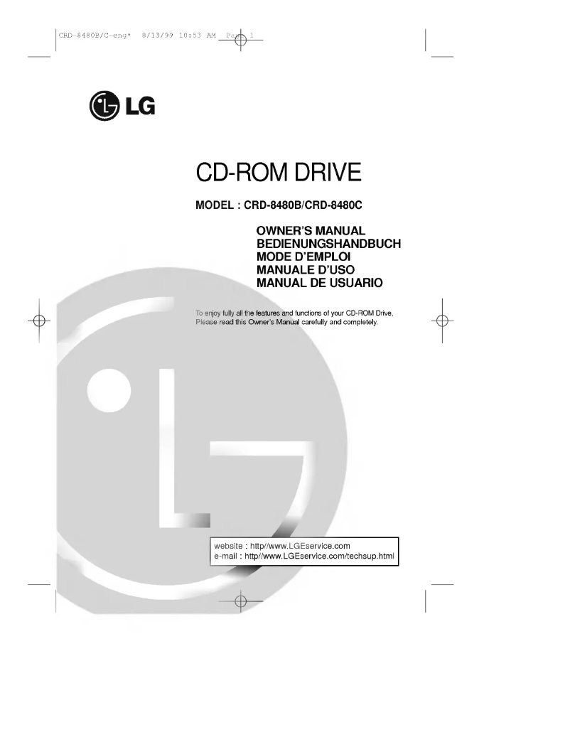 Imagen de la primera página del manual del dispositivo CRD-8480C