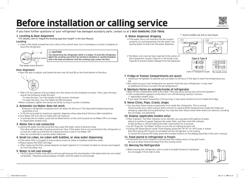 Imagen de la primera página del manual del dispositivo RS28A5F61S9