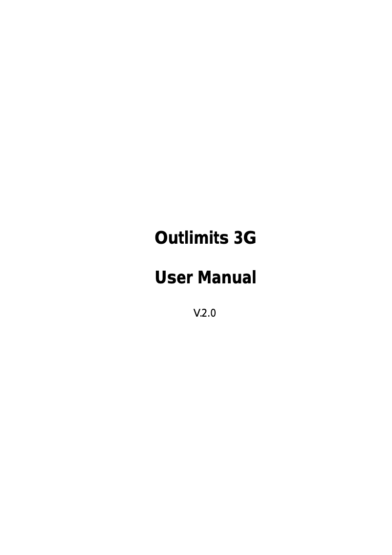 Imagen de la primera página del manual del dispositivo Out Limits 3G