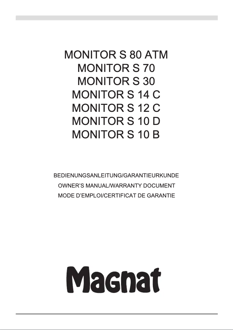 Página nº 1 - Manual de usuario Magnat Monitor S14 C