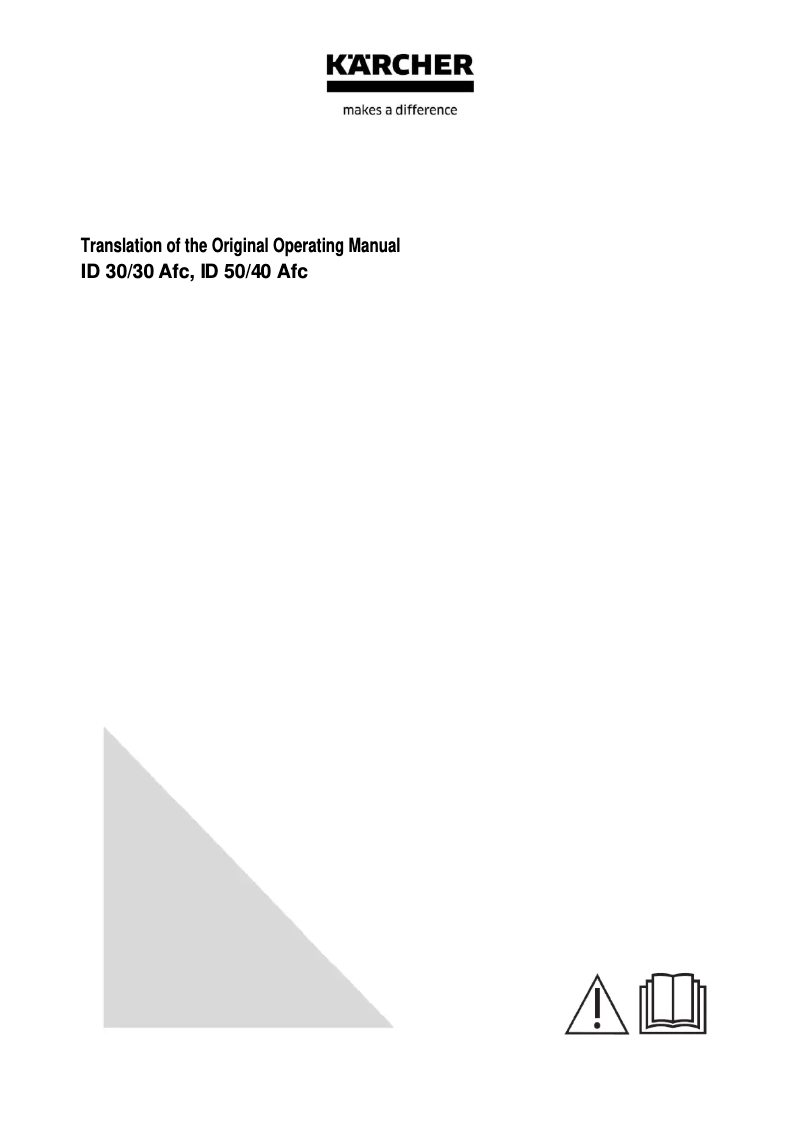 Página 1 del manual Manual de usuario Kärcher ID 50/40 Afc