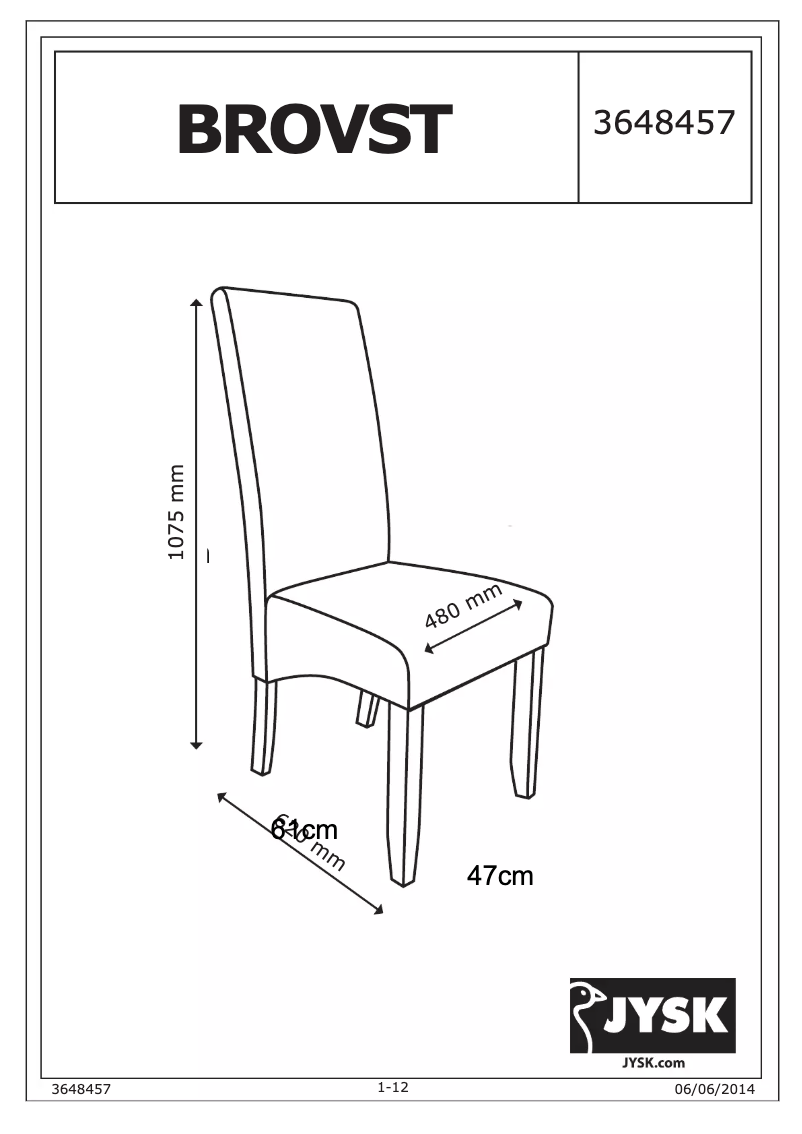 Página nº 1 - Manual de usuario JYSK Brovst