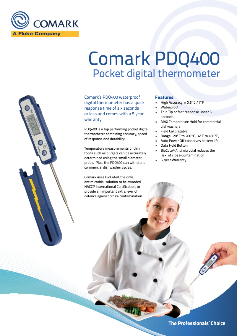 Página 1 del manual Manual de usuario Comark PDQ400