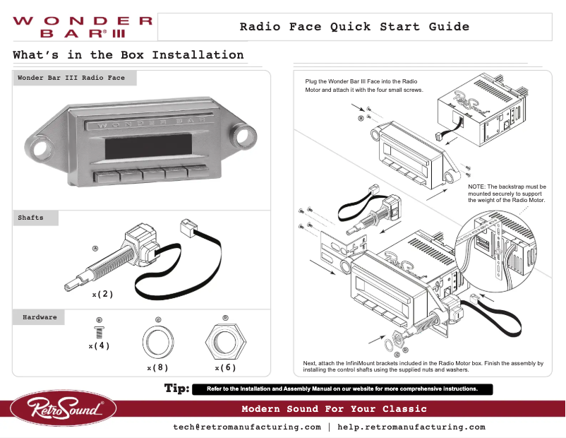 Página 1 del manual Manual de usuario RetroSound Wonderbar 3