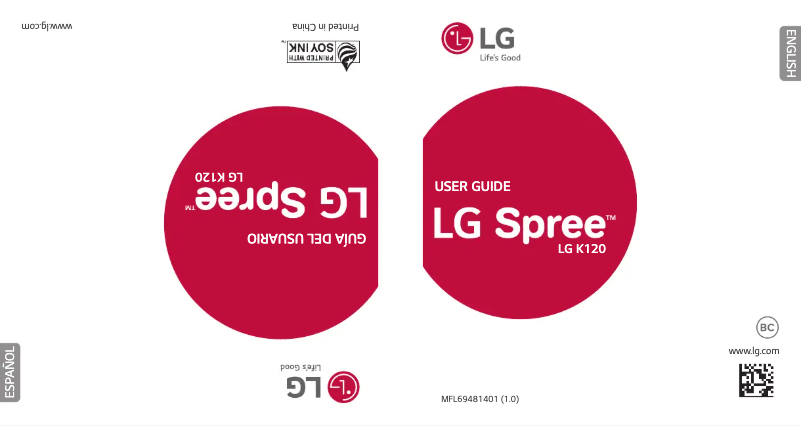 Página 1 del manual Manual de usuario LG Spree