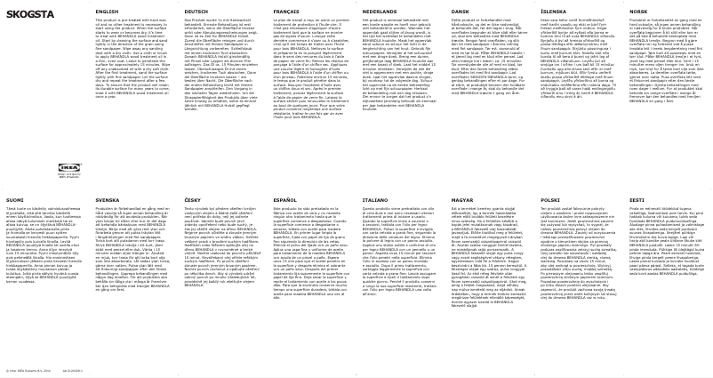 Página 1 del manual Manual de usuario Ikea SKOGSTA 102.979.58