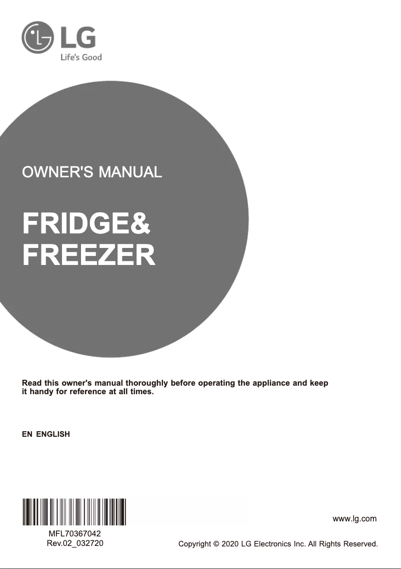 Página nº 1 - Manual de usuario LG GR-H812HLHQ