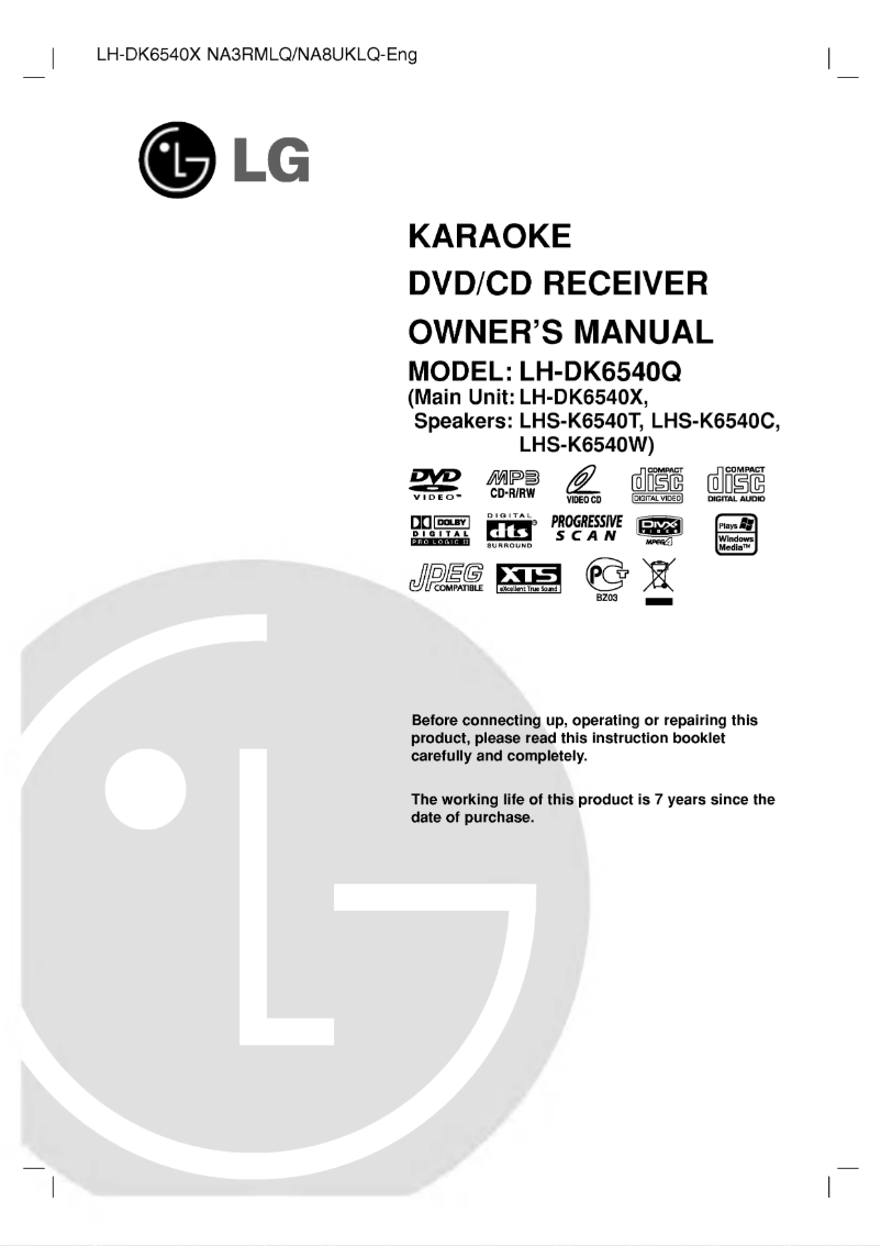 Página nº 1 - Manual de usuario LG LH-DK6540Q