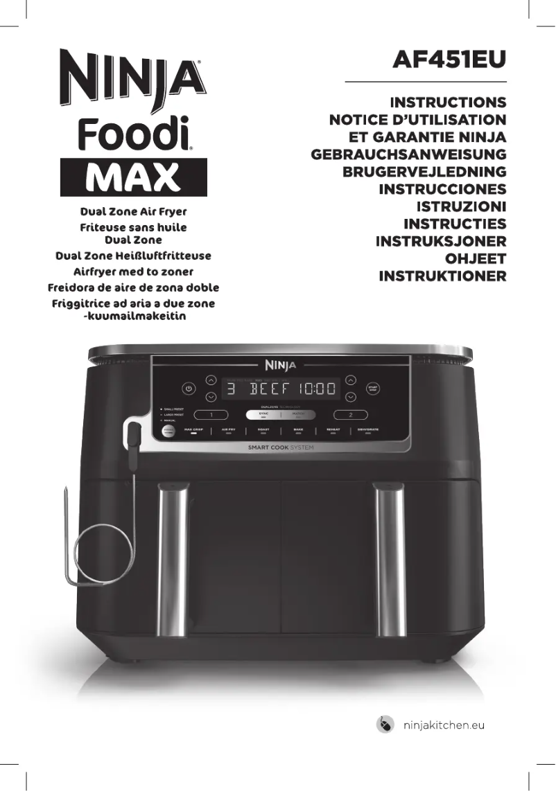 Imagen de la primera página del manual del dispositivo Foodi Max AF451EU