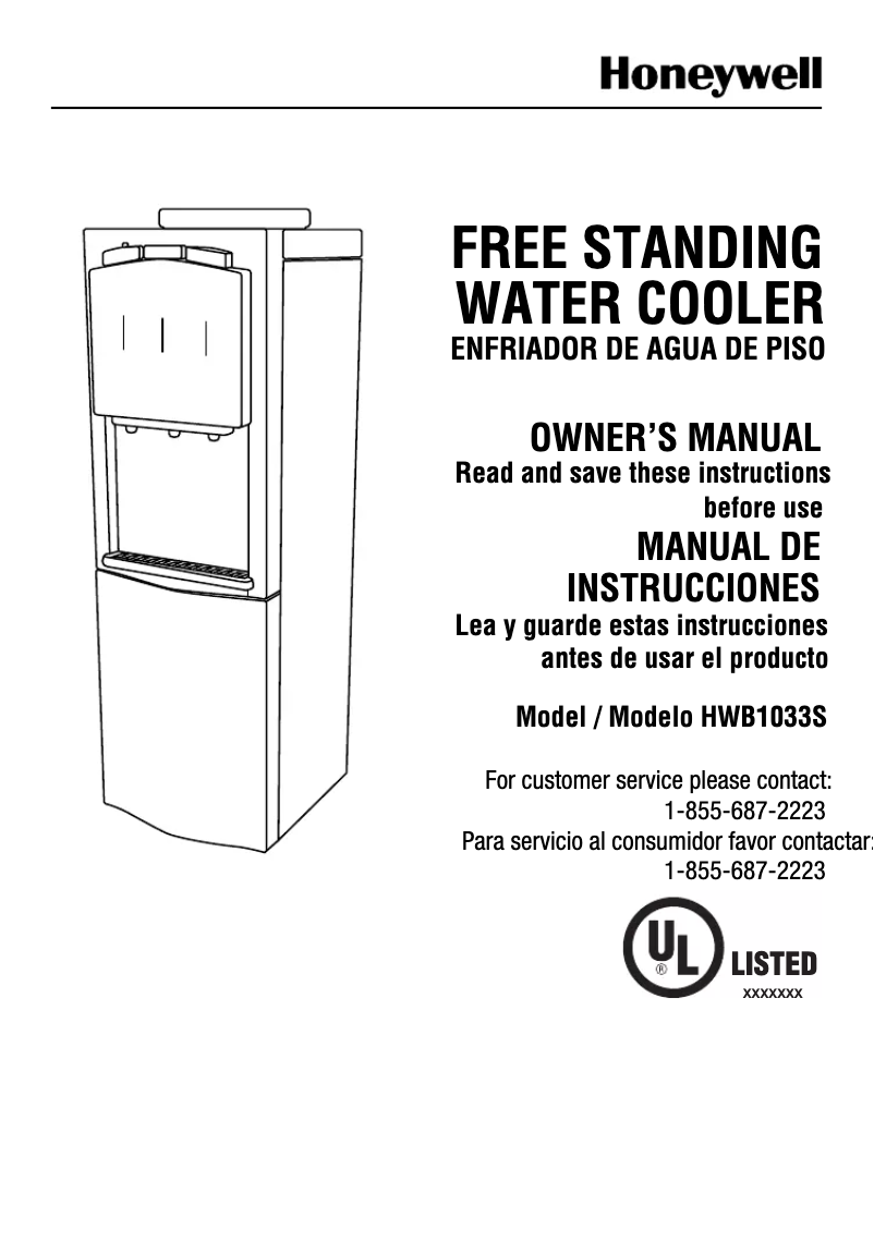 Página 1 del manual Manual de usuario Honeywell HWB1033S