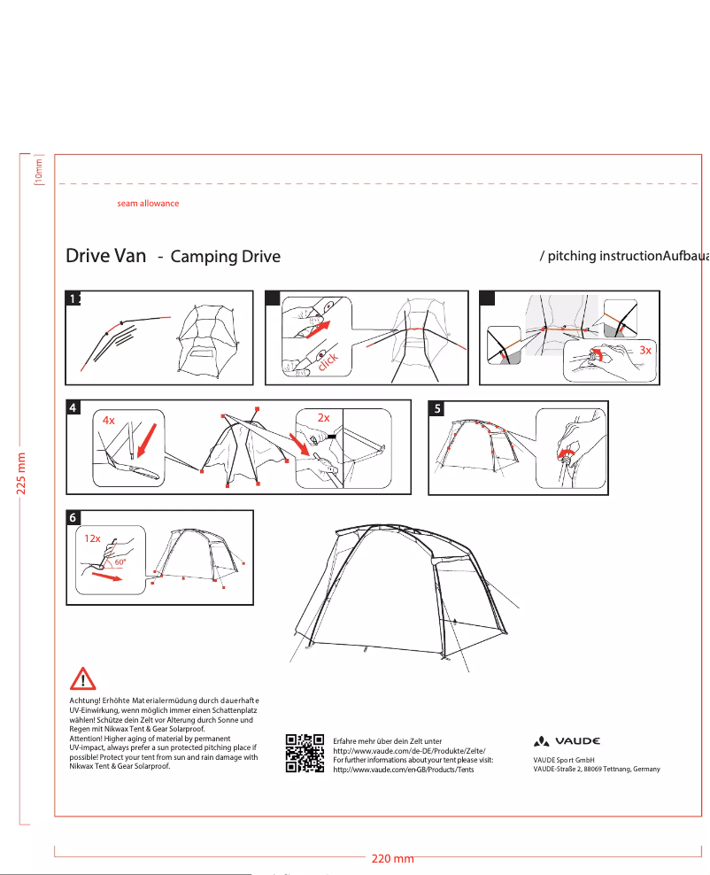 Página nº 1 - Manual de usuario Vaude Drive Van