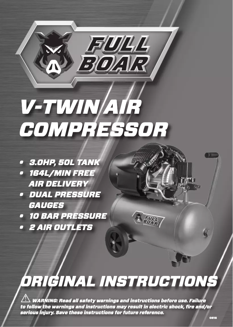 Página 1 del manual Manual de usuario Full Boar FBACVT-5030U