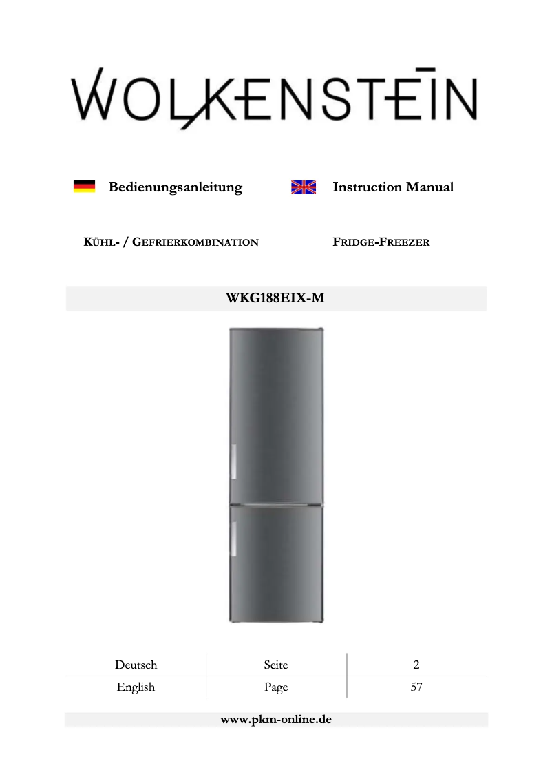 Imagen de la primera página del manual del dispositivo WKG188EIX-M