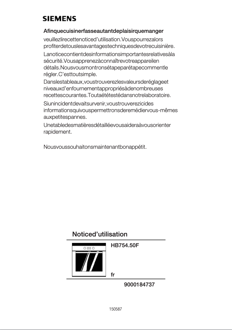 Imagen de la primera página del manual del dispositivo HB754550F