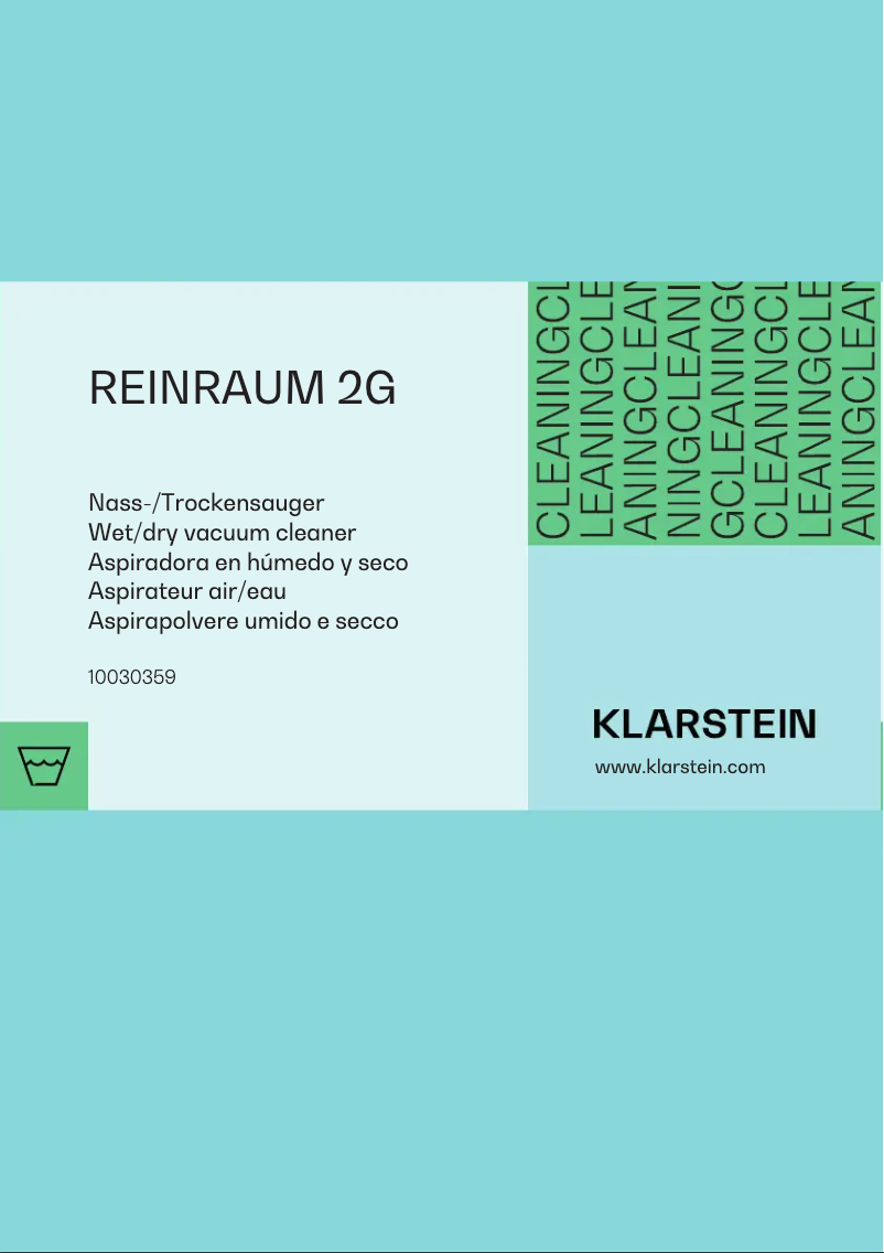 Página 1 del manual Manual de usuario Klarstein Reinraum 2G