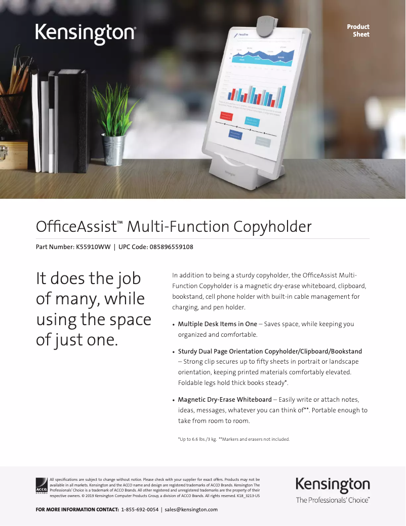 Página 1 del manual Manual de usuario Kensington K55910WW