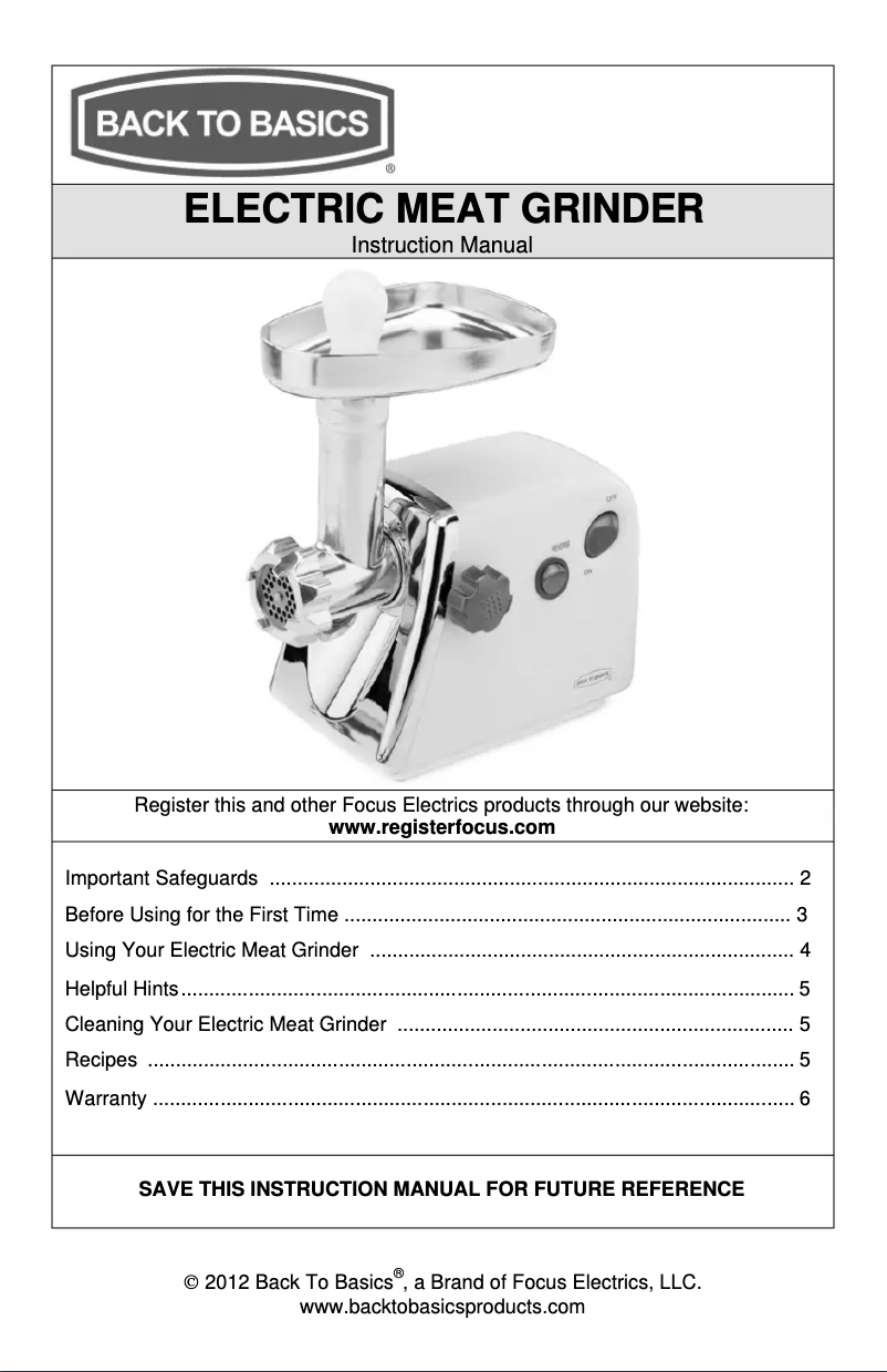 Página 1 del manual Manual de usuario WestBend 4500