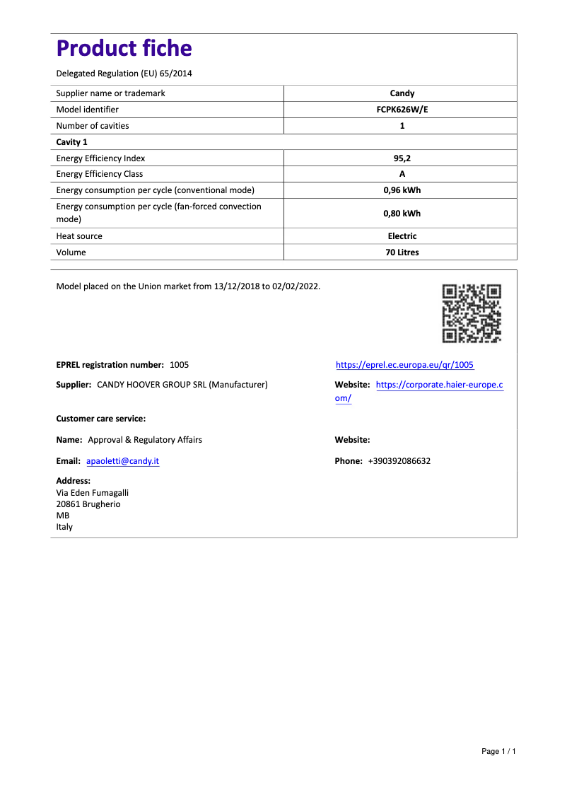 Imagen de la primera página del manual del dispositivo FCPK626W/E