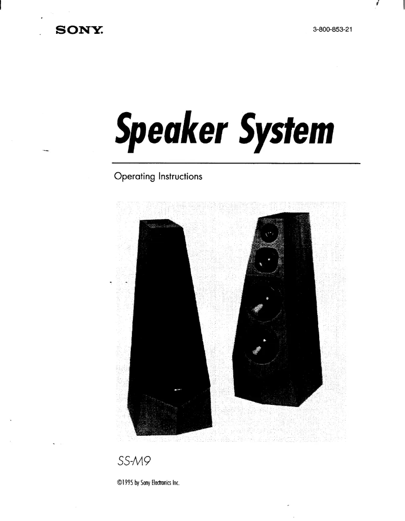Página 1 del manual Manual de usuario Sony SS-M9