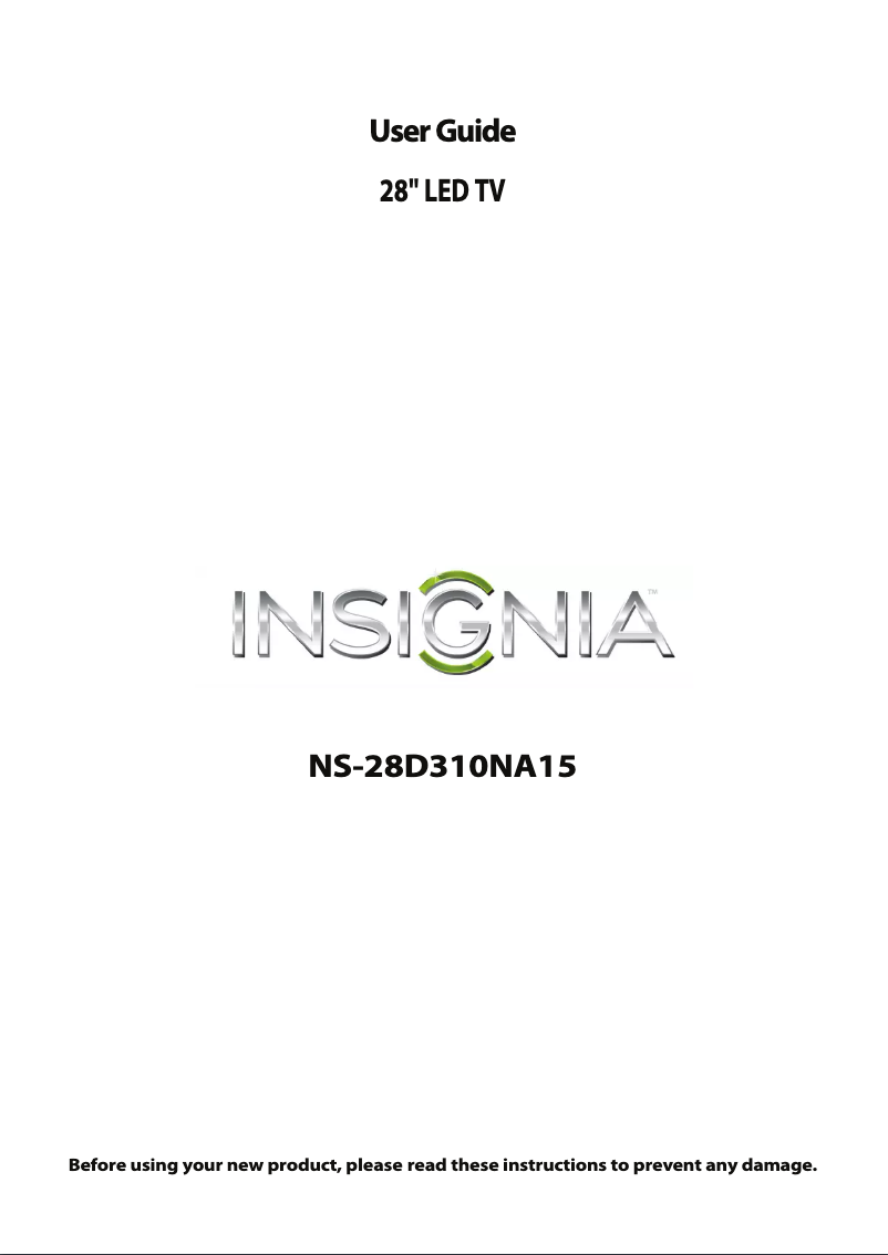 Página 1 del manual Manual de usuario Insignia NS-28D310NA15