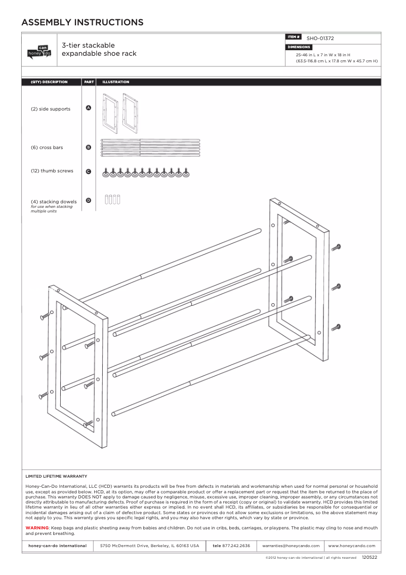 Imagen de la primera página del manual del dispositivo SHO-01372